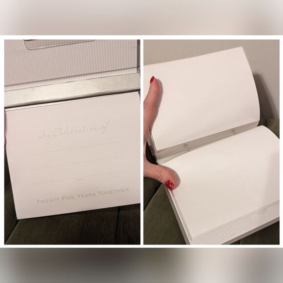 C.R. Gibson Silver 25 years anniversary Deluxe Photo Album Book Scrapbook - Picture 5 of 11